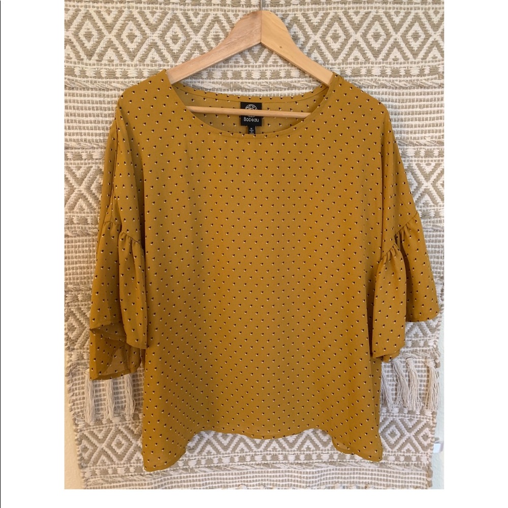 Bobeau Mustard Blouse